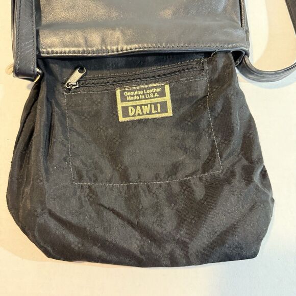 Dawli Leather Gold Patchwork Snakeskin Like Purse Crossbody Satchel Vintage 80s - Picture 8 of 14